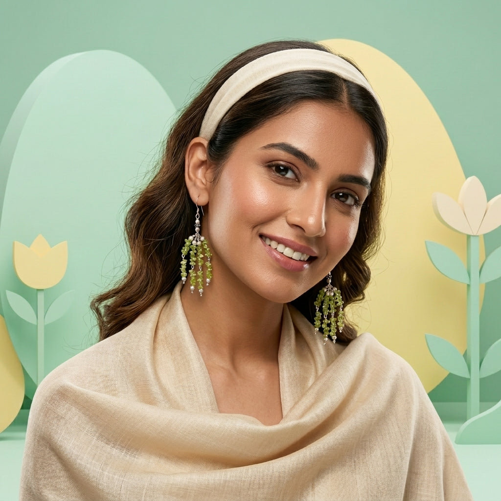 Limea Peridot Chips Earrings_PE10