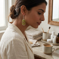 Limea Peridot Chips Earrings_PE10