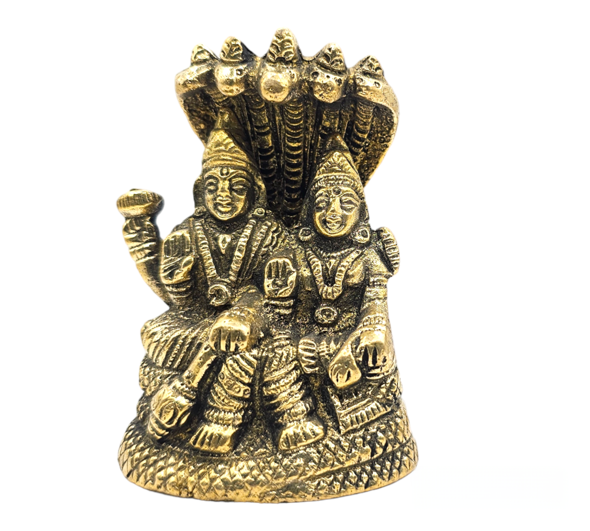 Brass Vishnu and Lakshmi Statue on Sheshnag