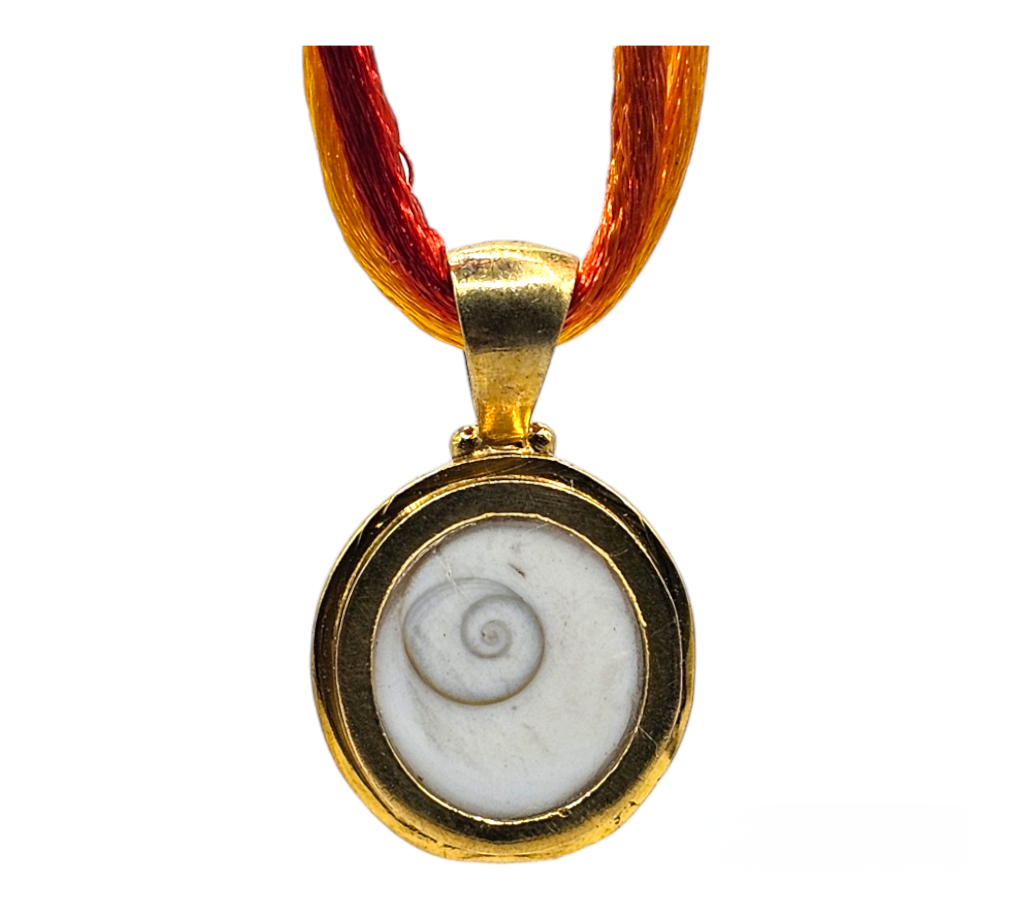 Natural & Rare Gomati Chakra Pendant In Panchdhatu