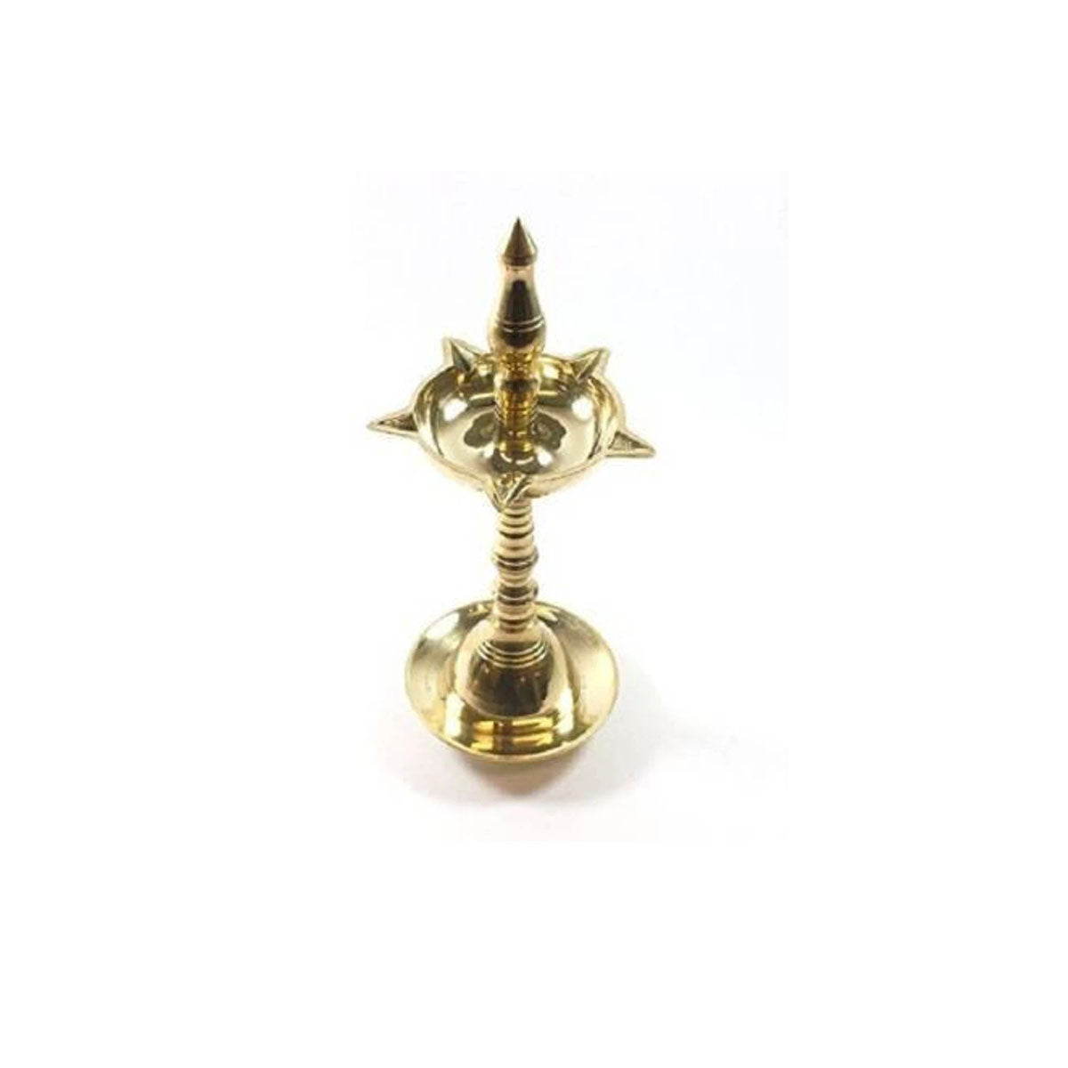 Pure Brass Diya Stand, Samai Oil Lamp In Brass Hindu Religion Puja Vessel, Religion Puja Vessel (Pack of 2)