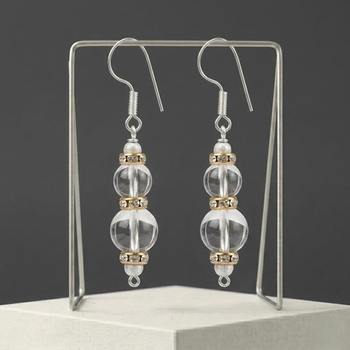 Glasstone Clear Quartz Earrings_QE02