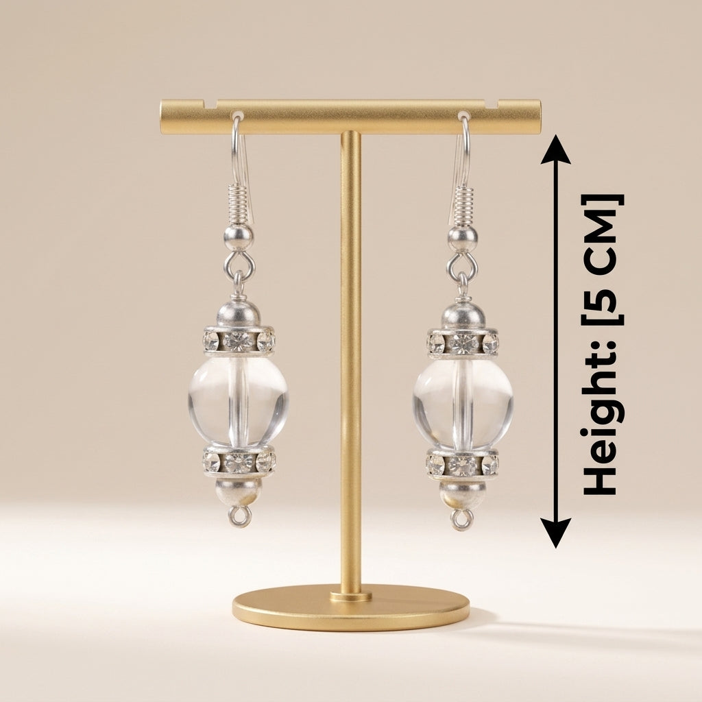 Starlight Clear Quartz Earrings -_QE04