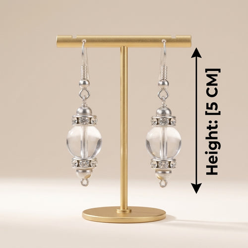 Starlight Clear Quartz Earrings -_QE04