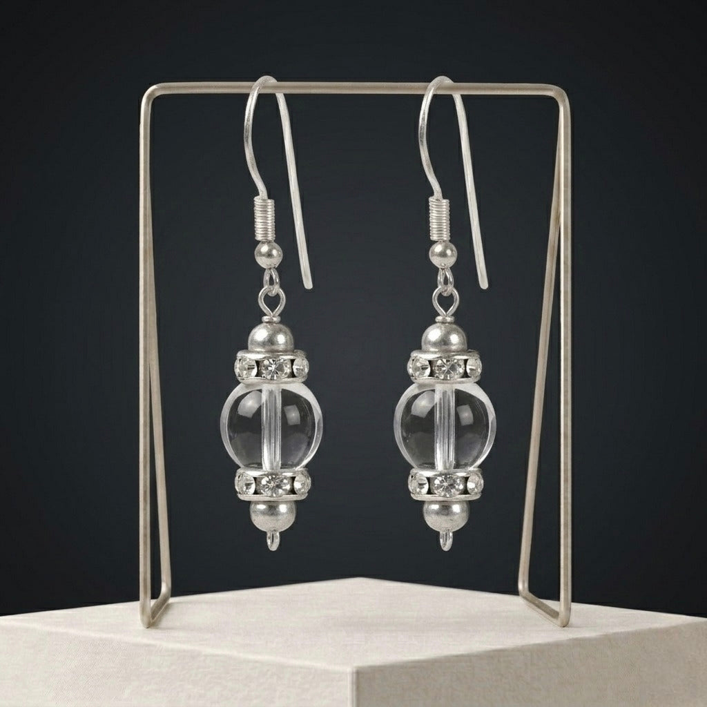 Starlight Clear Quartz Earrings -_QE04