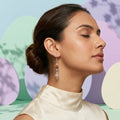 Hridayum  Rose Quartz Rudraksha Earrings_RQE03