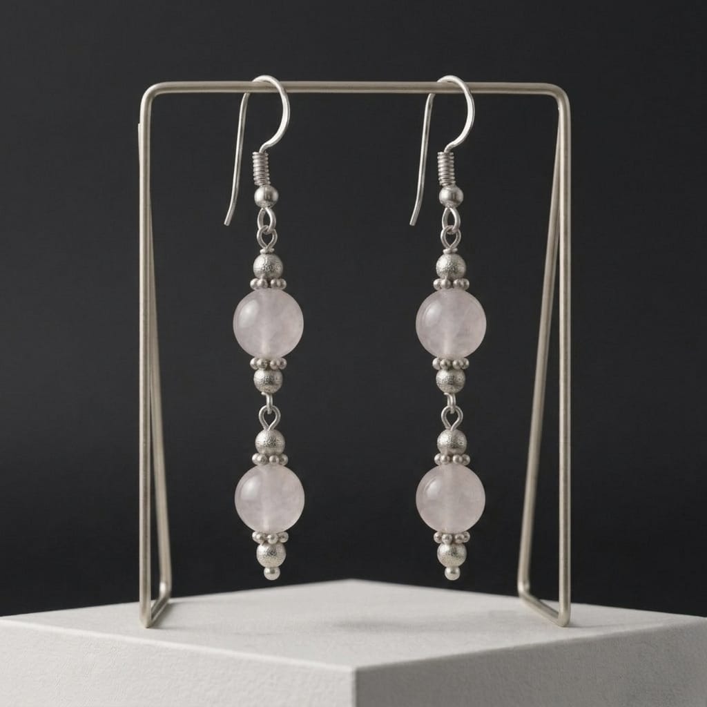 Blush Rose Quartz Earrings_RQE02