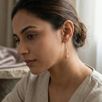 Peach Solar Sunstone Earrings_ER14