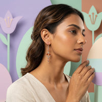 GlowRudra Sunstone & Rudraksha Earrings_ER13