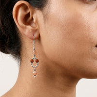GlowRudra Sunstone & Rudraksha Earrings_ER13