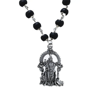 Karungali Mala with Lord Murugan Pendant.