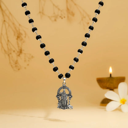 Karungali Mala with Lord Murugan Pendant.