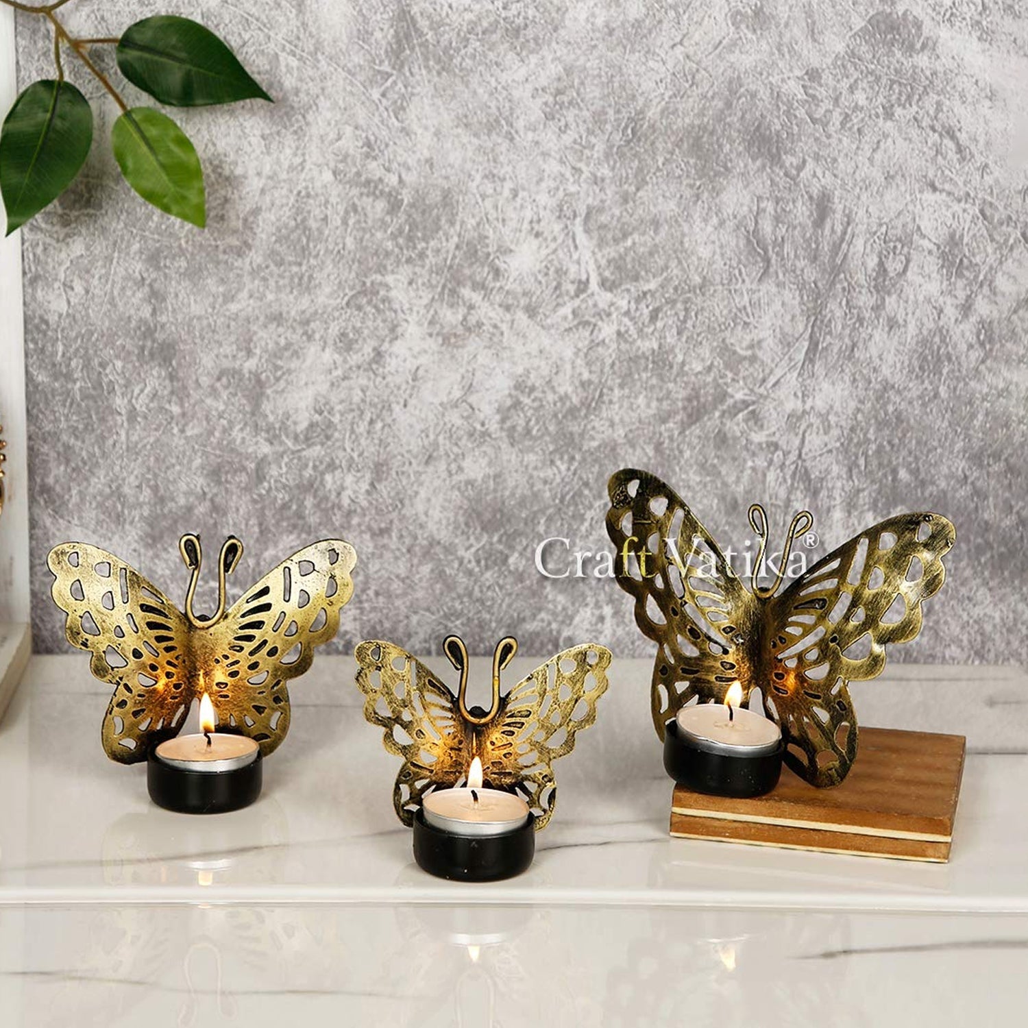 Iron Butterfly Decorative Tealight Candle Holder Tcmh295