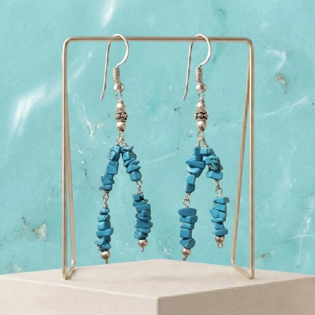 Oceanelle Turquoise Chips Earrings_TE06