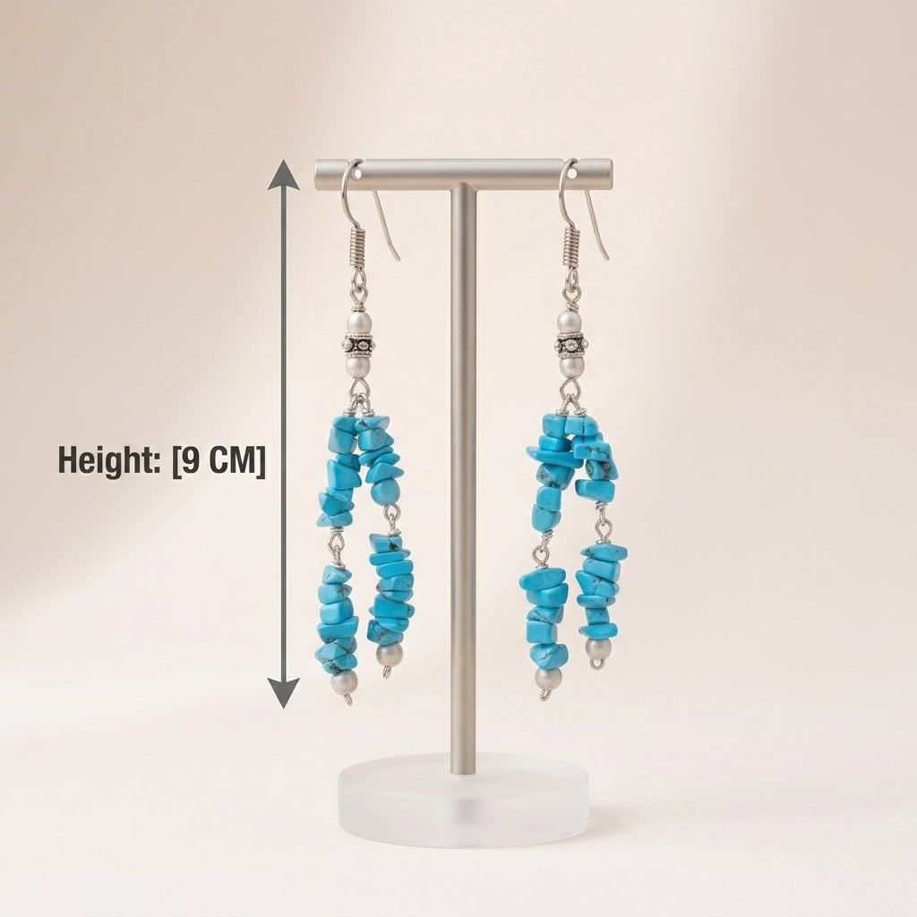 Oceanelle Turquoise Chips Earrings_TE06