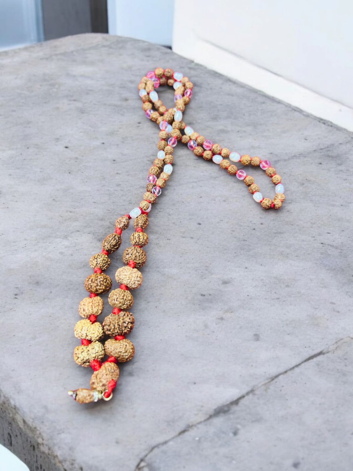 1-14 Mukhi, Ganesh, Gaurishankar Nepali Rudraksha Siddha Mala in Pure Silver with Crystal Beads – Lab Certified, Collector Size