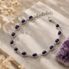 Silver Plated Amethyst Bracelet/Anklet