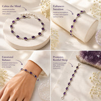 Silver Plated Amethyst Bracelet/Anklet