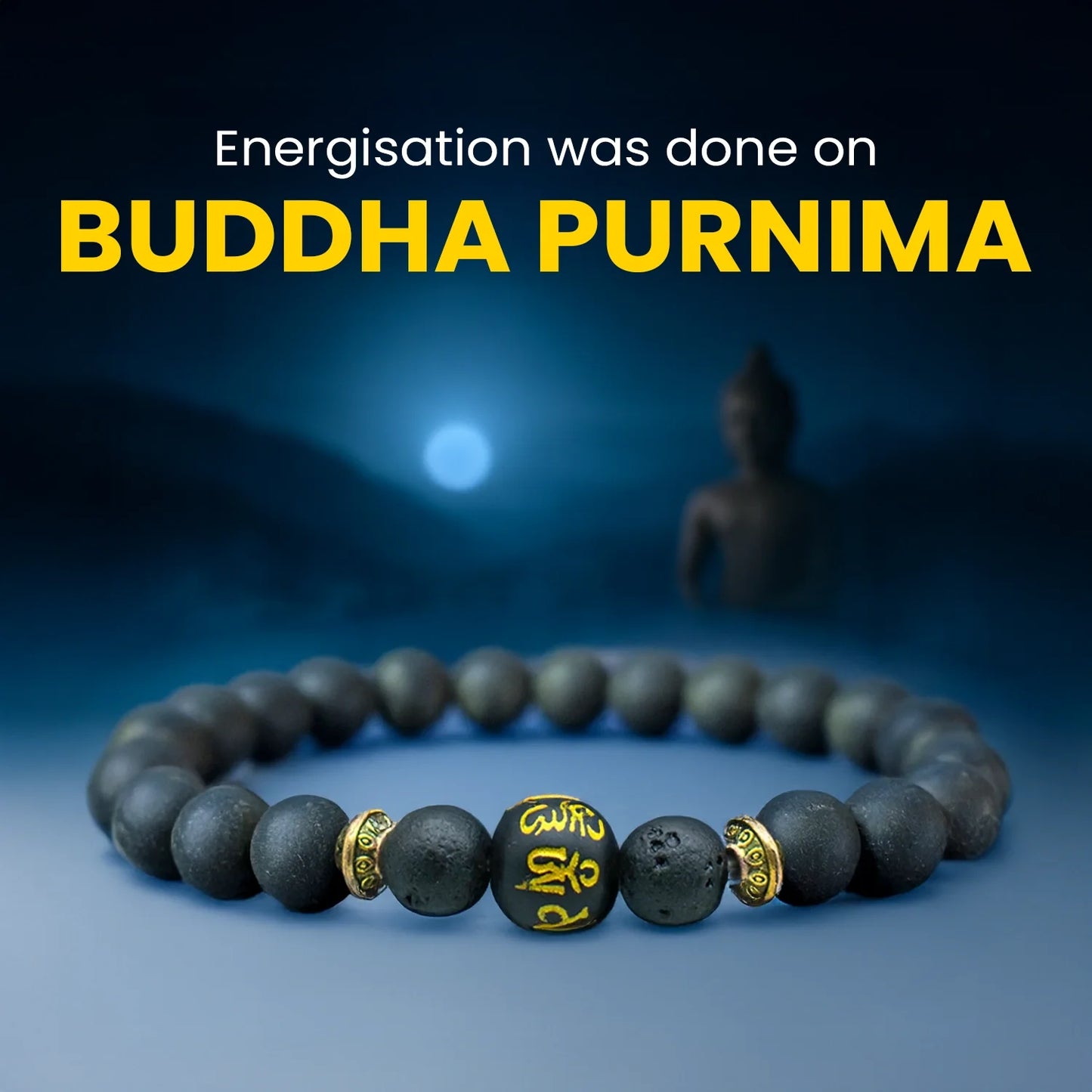 Energised Raw Pyrite Bracelet with Buddha Mantra