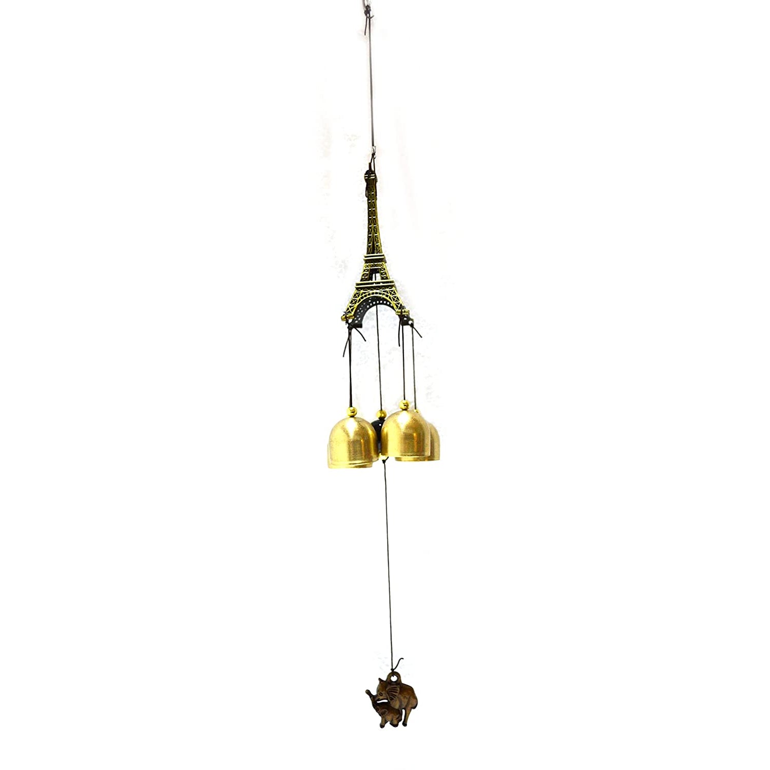 Metal Eiffel Tower Wind Chime Hanging Dfmw400-Elephant