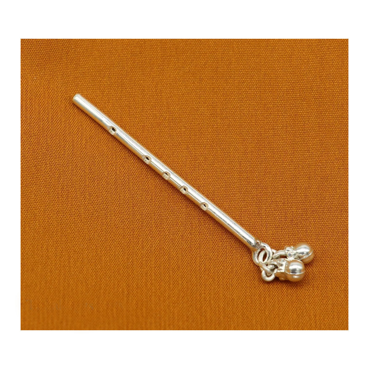 Small Flute Solid sterling silver handmade idol krishna flute, silver bansuri, laddu gopala flute, little krishna flute