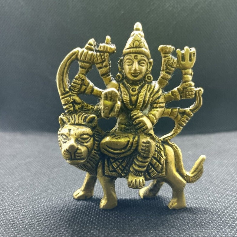 Super Fine Quality Pure Brass Lord Devi Durga Maa Gold Idol Statue, Goddess Durga Maa Idol, God of wealth, fortune, love and beauty