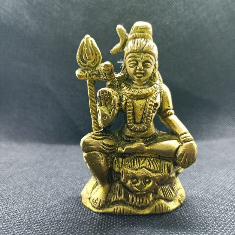 Super Fine Quality Pure Brass Shiv Idol Statue, Goddess Shankar Idol Hindu Statue, God of prosperity