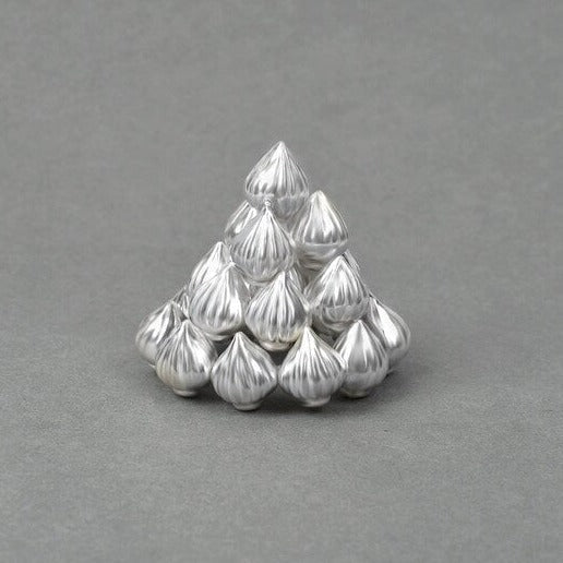 21 Adjoined Ganesh Modak In 92.5 Purity Silver for Puja Offering, Lord Ganesh Hindu Religion Pooja Item