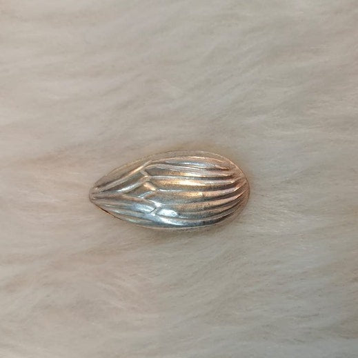 Almond In Pure Silver for Puja Offering handmade silver dry fruit, silver Badam for puja