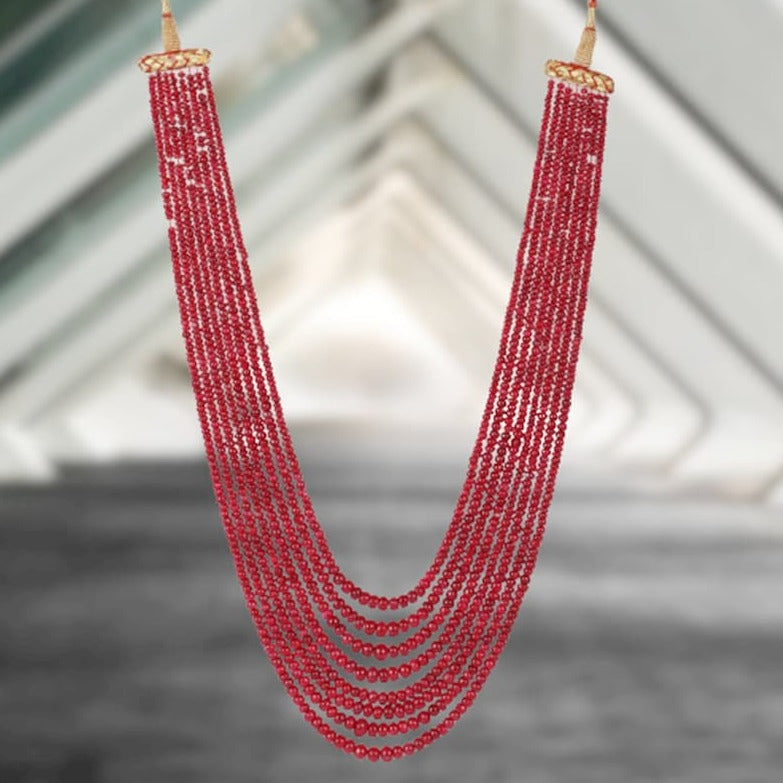 AAAAA+ Quality High Grade Ruby Gemstone Beads Necklace