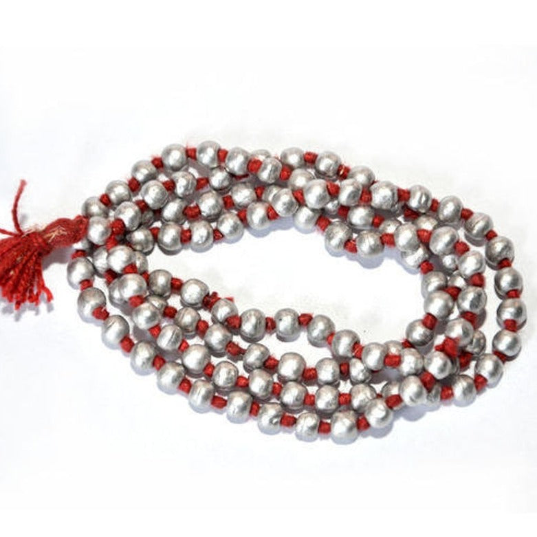 Parad Mala 100% Original Mercury Made 108 Beads Mala / Mercury Mala for Tibetan Meditation Prayer Japa