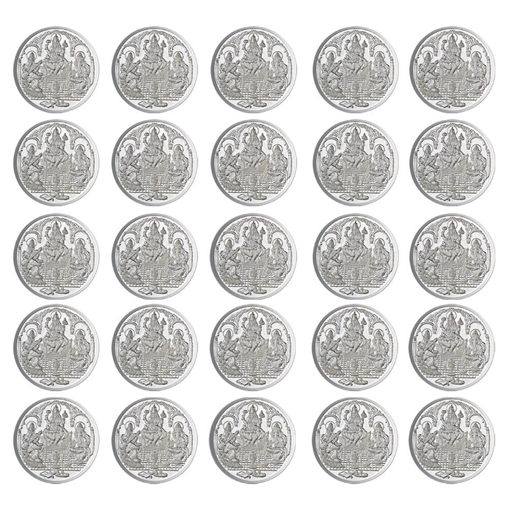 Trimurti Pure Silver 999 Religious Coin 5 Grams Set of 25 Religious Coin