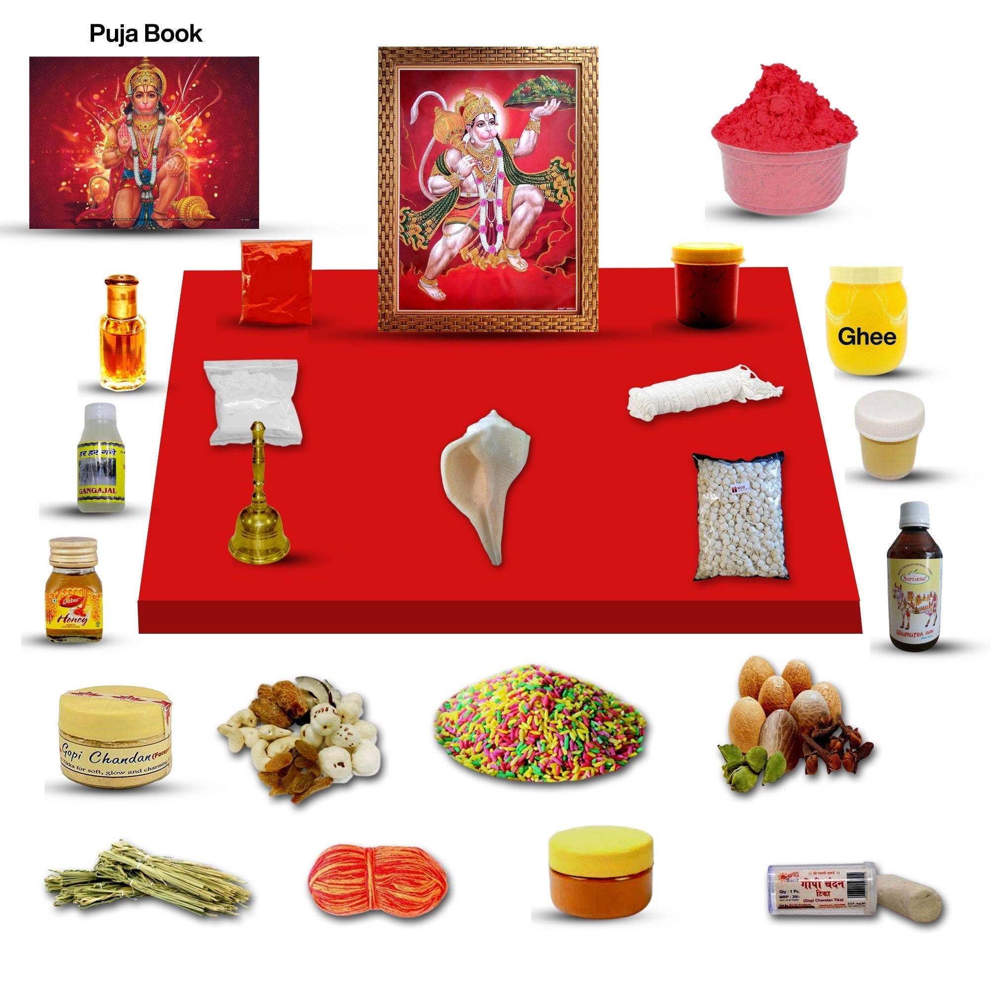 Hanuman Puja Kit / Lord Hanuman Poojan Samagri For Pooja Hindu Religion Festival