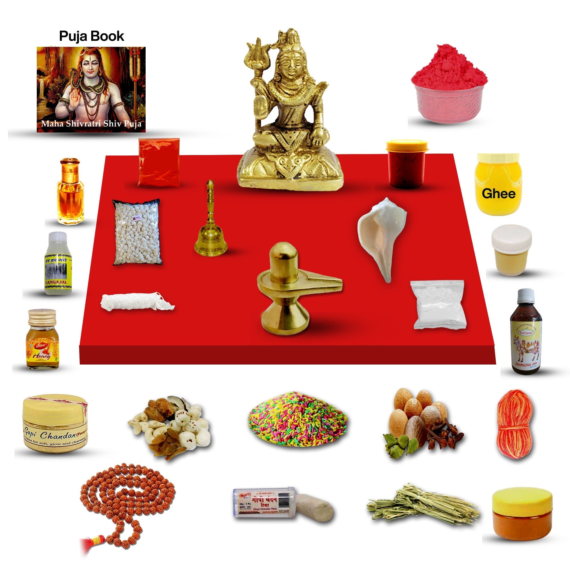 Lord Shiva Puja Kit / Shivji Poojan Samagri For Pooja Hindu Religion Festival