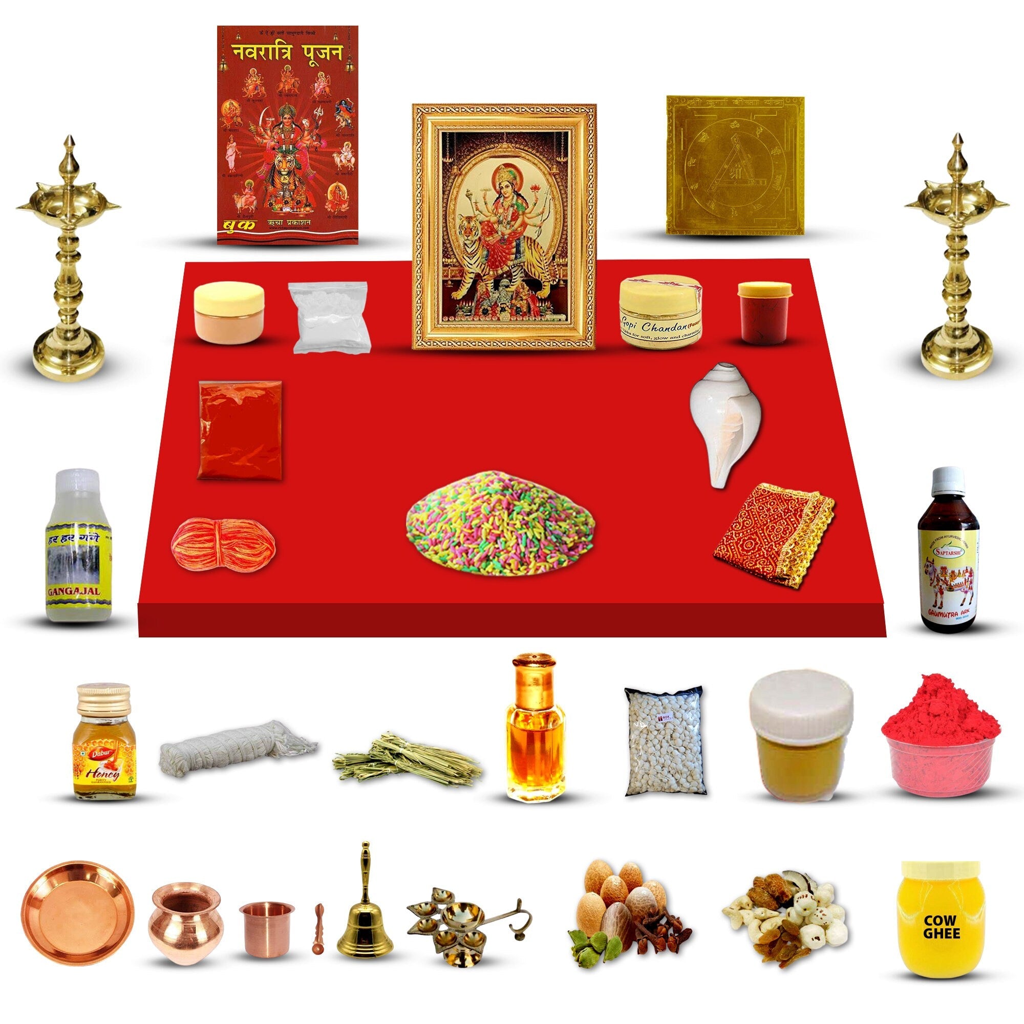 Sampoorna Ambe Mata Puja Kit/Navratri Poojan Samagri