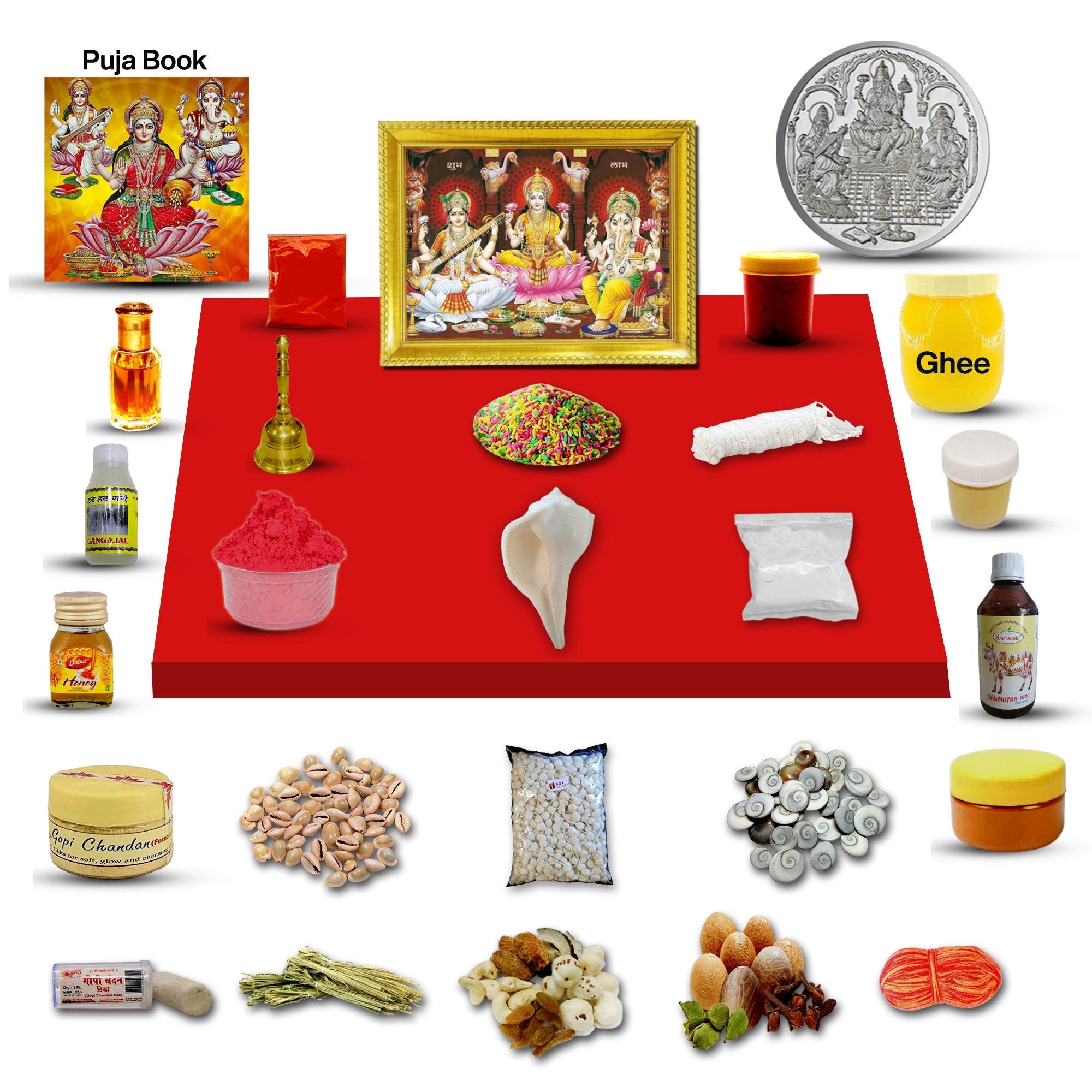 Diwali Puja Kit / Diwali Poojan Samagri For Pooja Hindu Religion Festival