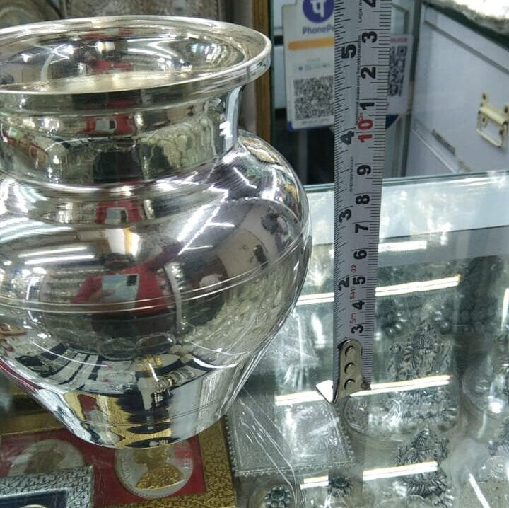 Pure Silver Kalash for Pooja Mandir – Lota, Silver Kalasam for Gift and Temple Use