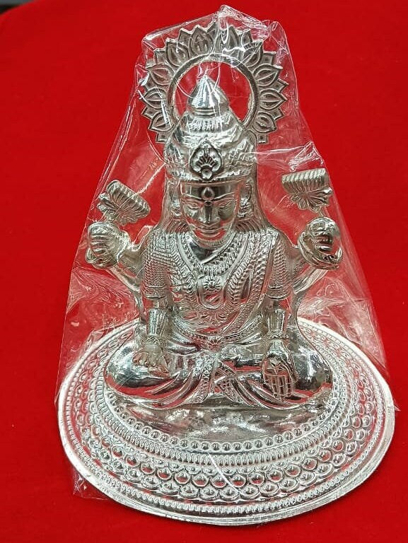 Pure Silver Laxmi Idol for Personal Use, Temple Usage or Gifting Purpose