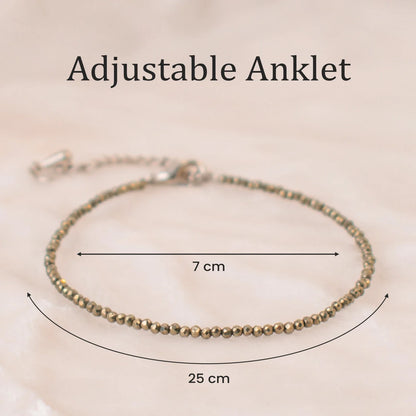 Raw Pyrite Anklet