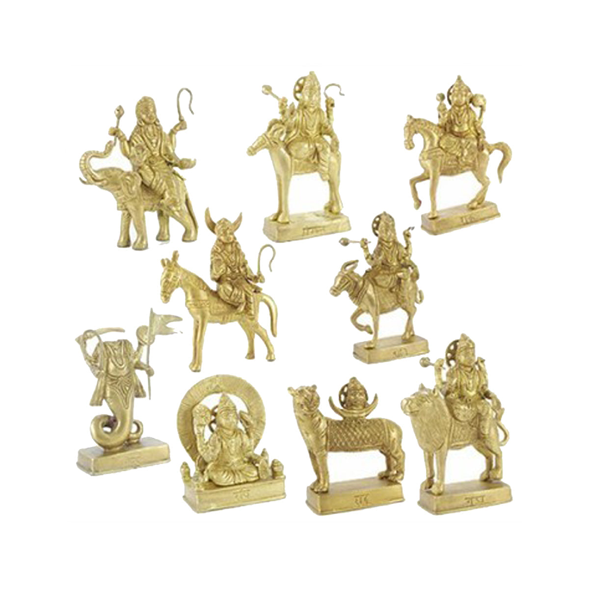 Navgraha Nine Planet Sculpture Big Idols Set in Brass